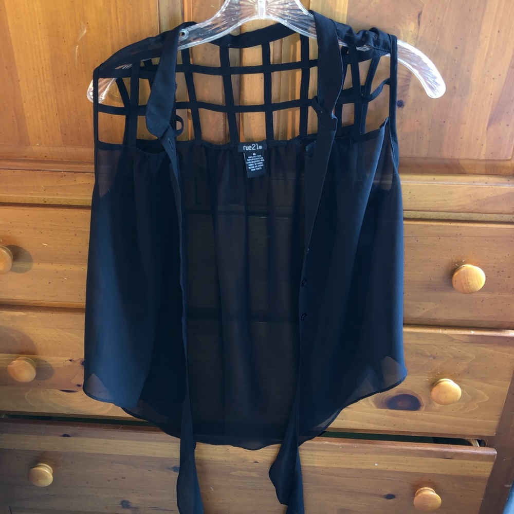 Black sheer top